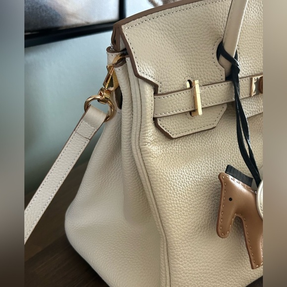 Genuine Leather Birkin Style Bag NEW - Picture 6 of 17